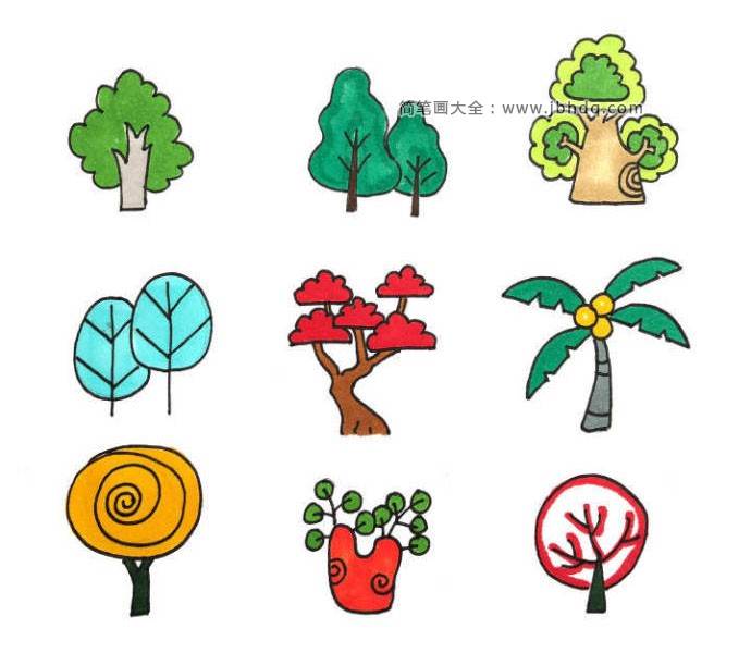 画大树