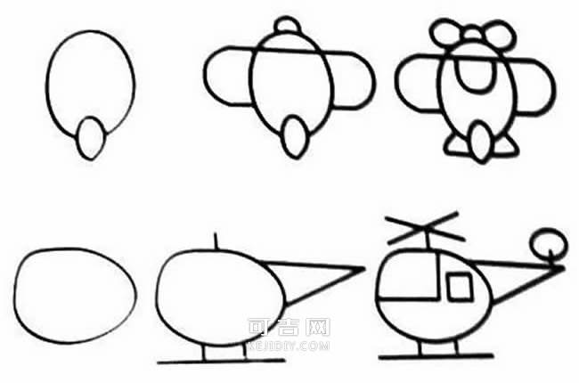 小飞机简笔画