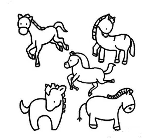 马简笔画图片大全