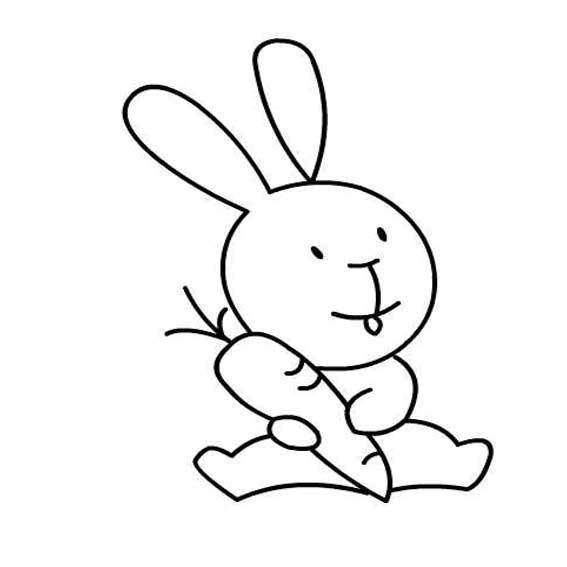 简笔画小兔子