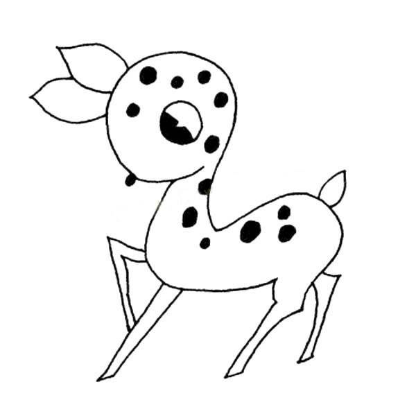 梅花鹿简笔画