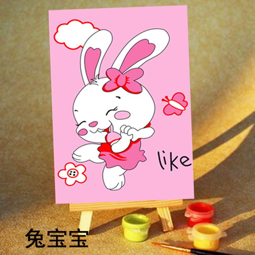 用数字画小兔子