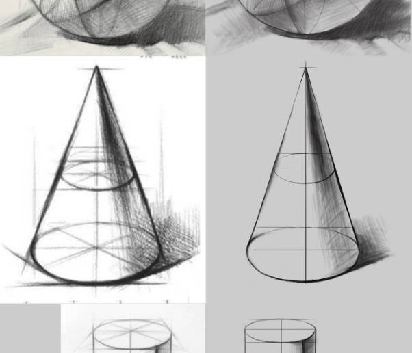 圆锥素描