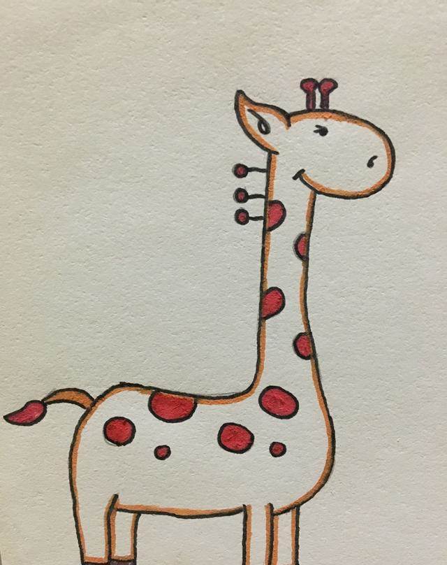 长颈鹿的画法