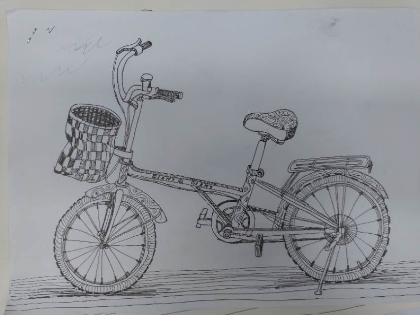 画自行车
