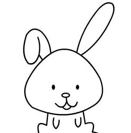 兔子头简笔画