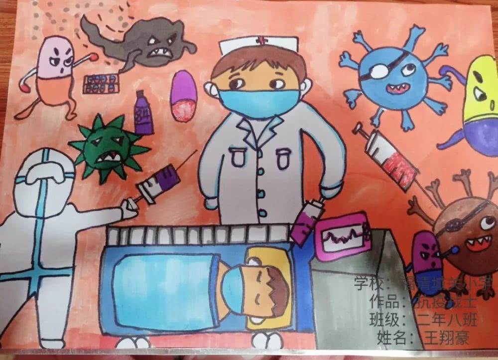 抗击疫情的画怎么画