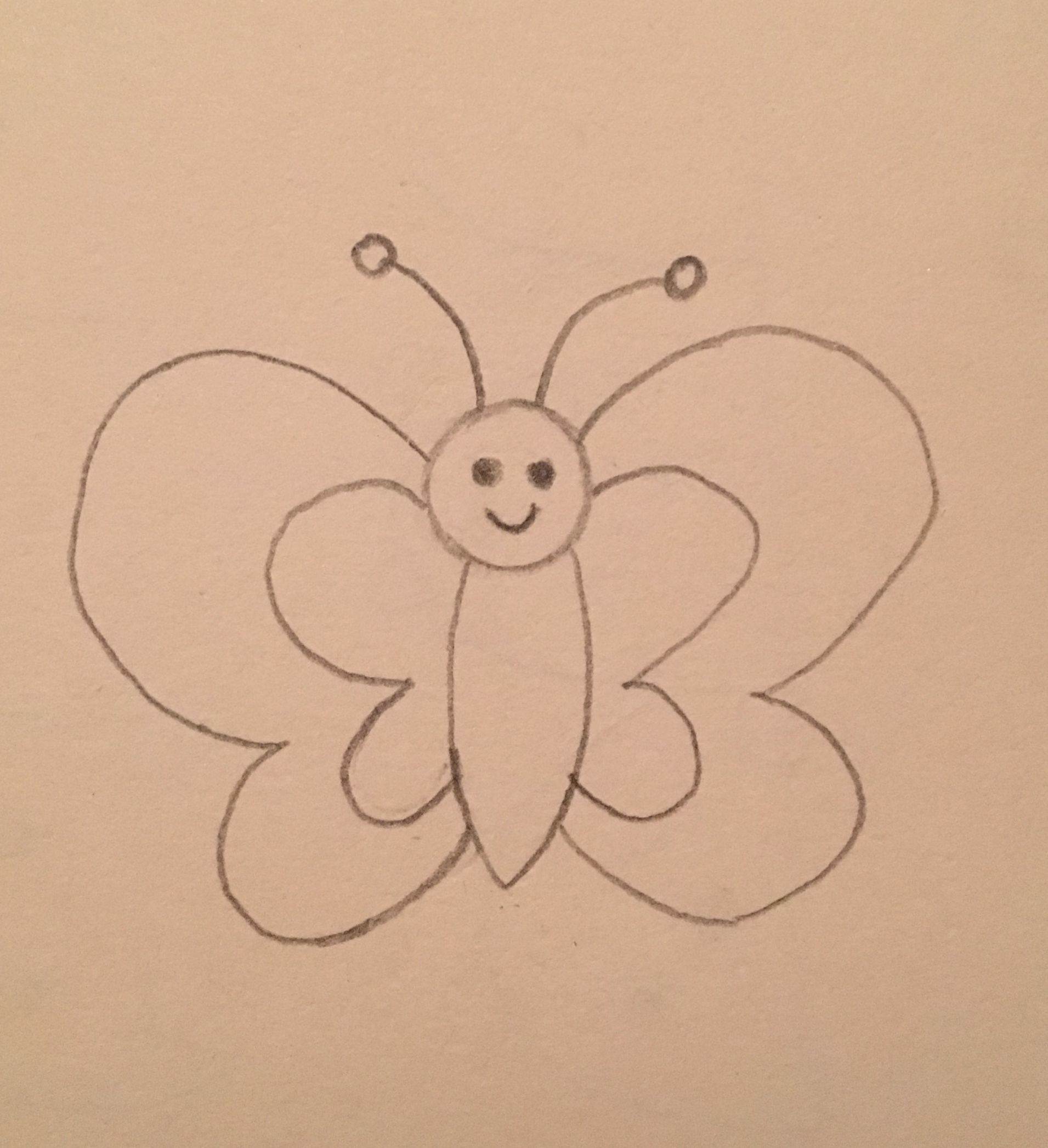 简笔画蝴蝶的画法