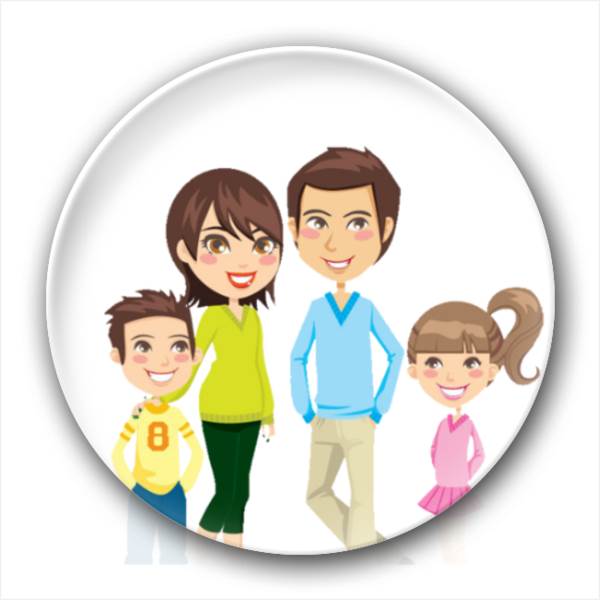 一家四口简笔画