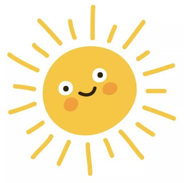 太阳简笔画带颜色
