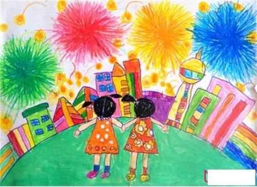 放烟花简笔画