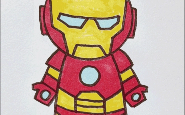 钢铁侠的简笔画