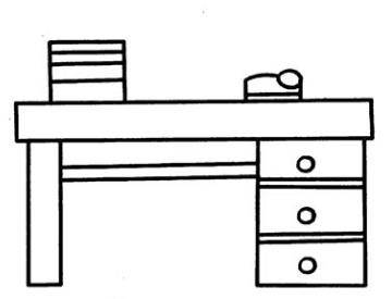 书桌的简笔画