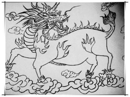 麒麟简笔画