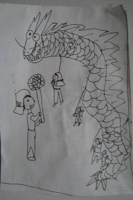 舞龙简笔画