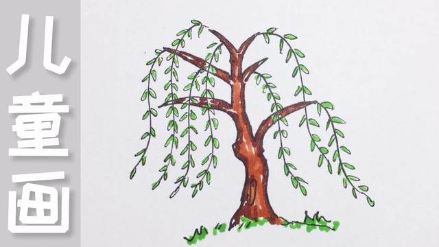 柳树简笔画