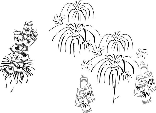 放烟花简笔画