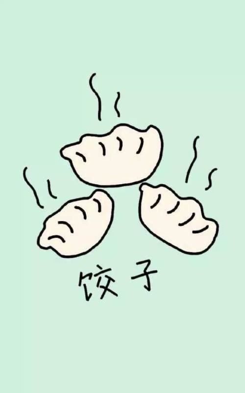 一盘饺子简笔画