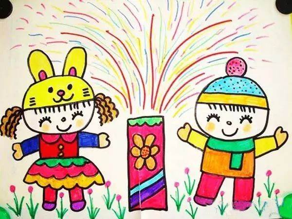 过春节的图画