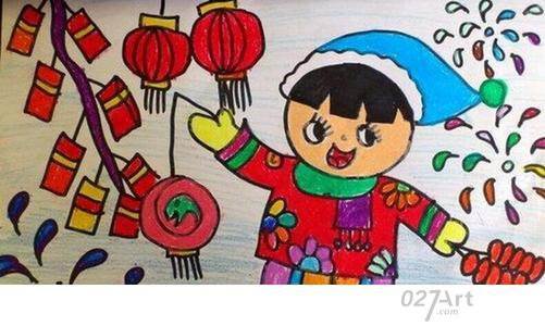 过春节的图画