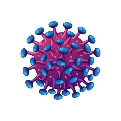 新冠病毒图画