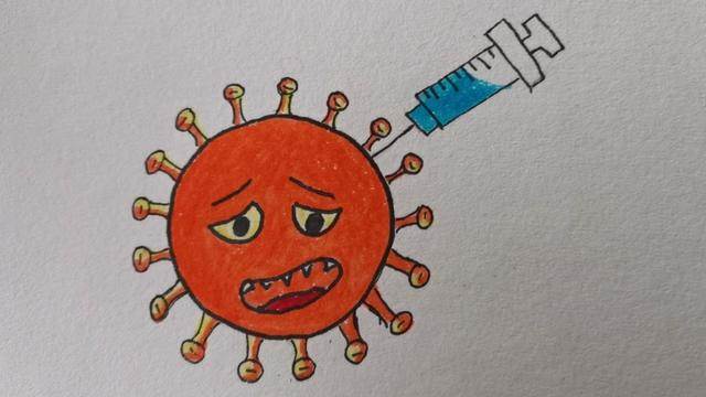 冠状病毒简笔画