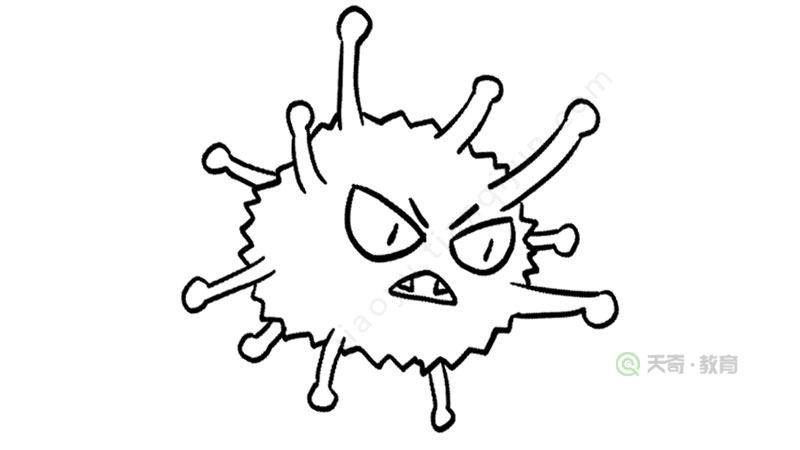 冠状病毒简笔画