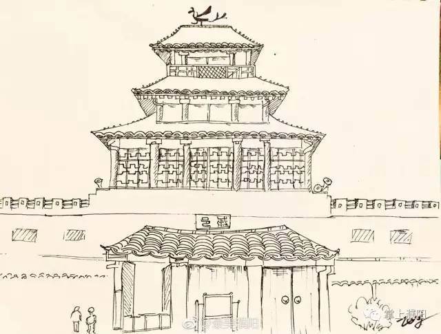 古代建筑简笔画