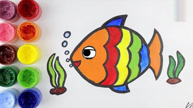 儿童简笔画小鱼