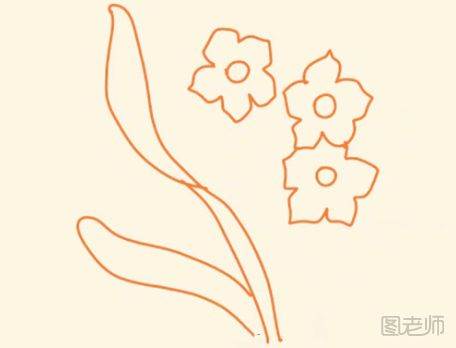 水仙花的简笔画