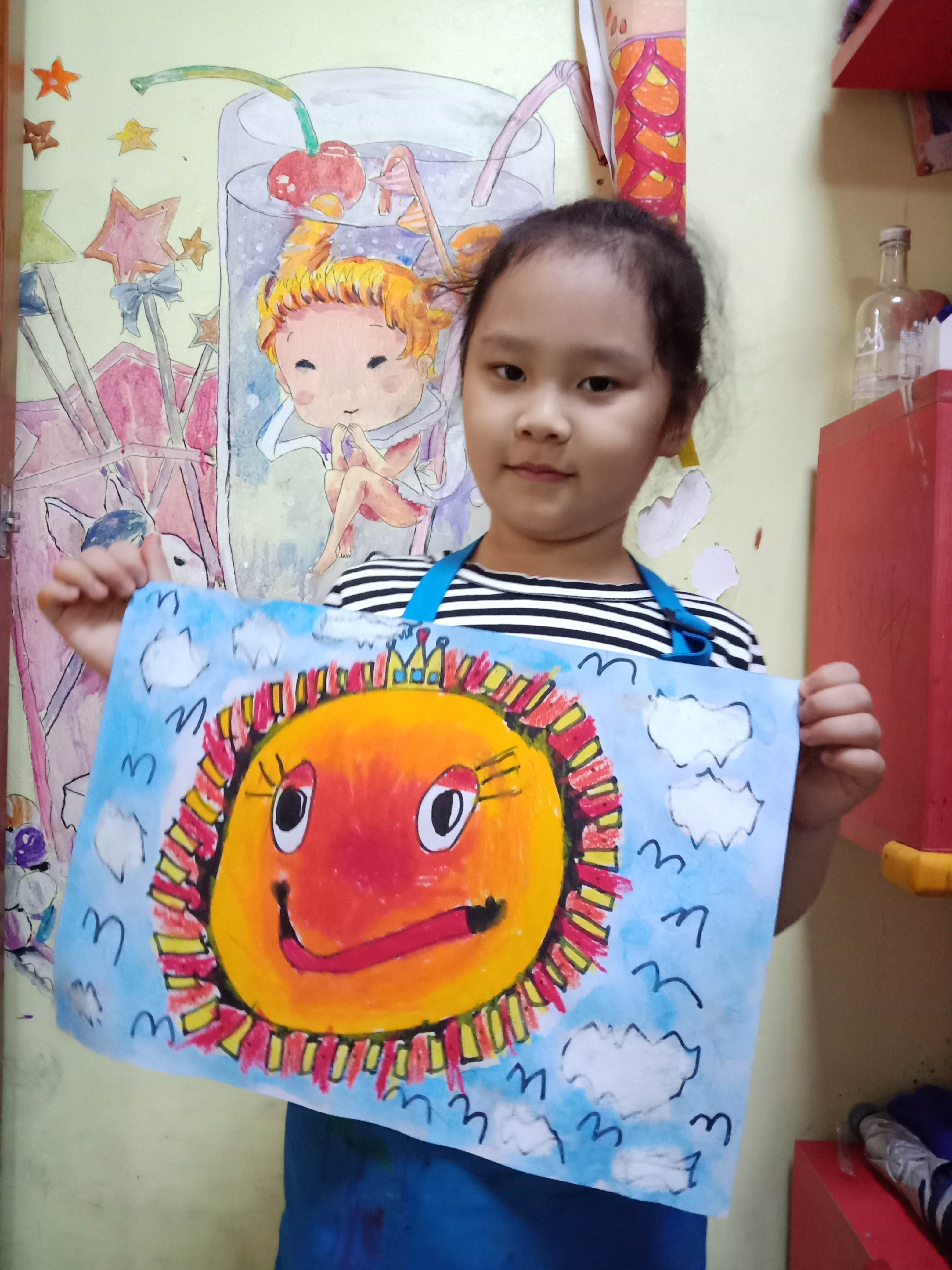 太阳画画图片