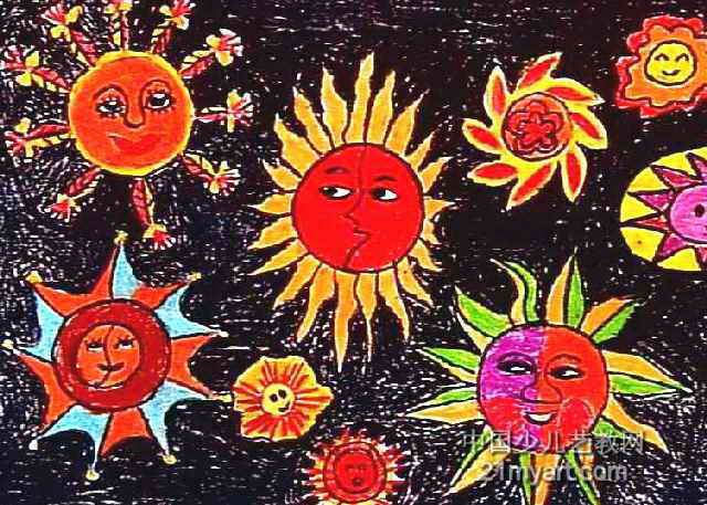 太阳画画图片