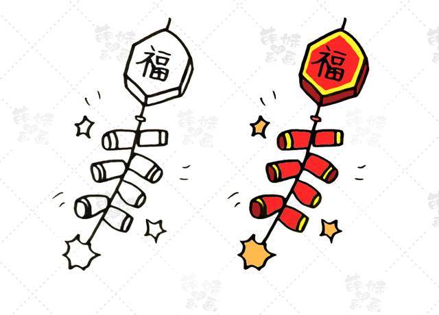 春节画简单