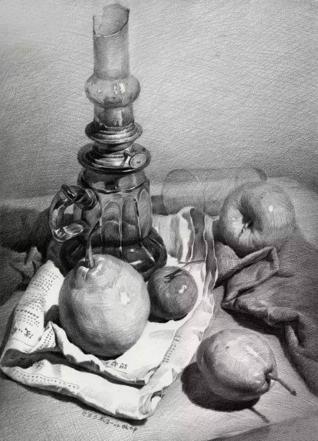 静物素描图片