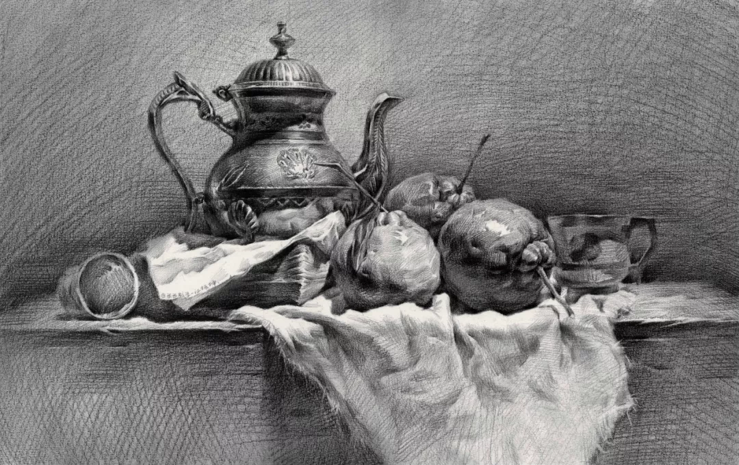 静物素描图片