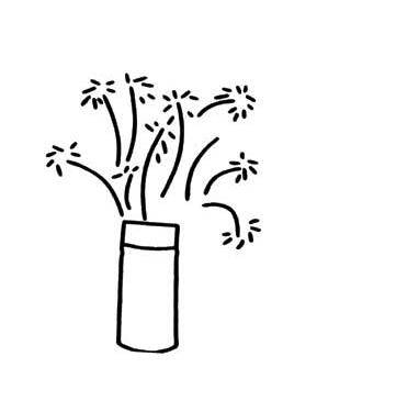 烟花图片简笔画