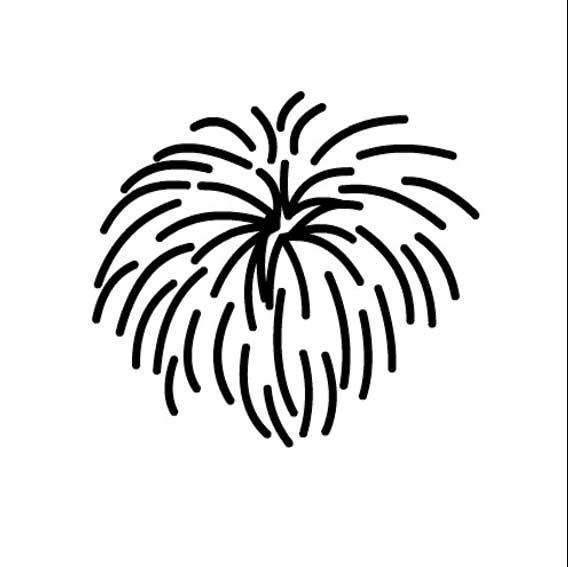 烟花图片简笔画