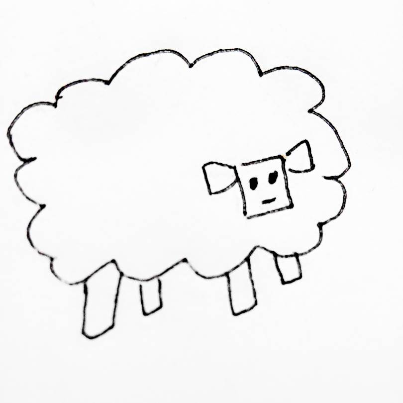 绵羊简笔画