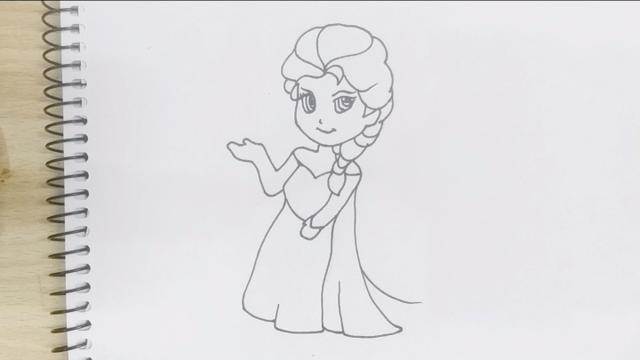 艾莎公主简笔画
