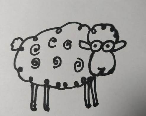 绵羊简笔画