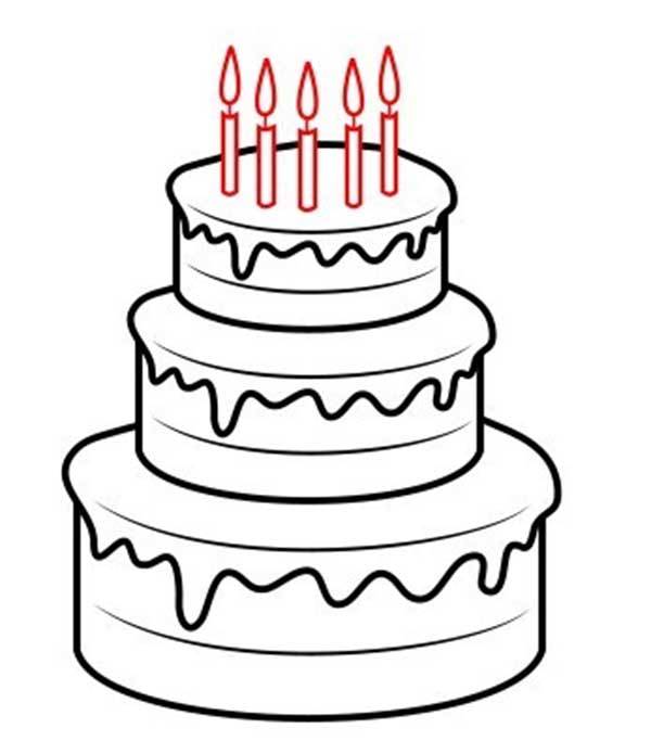 生日蛋糕图片简笔画