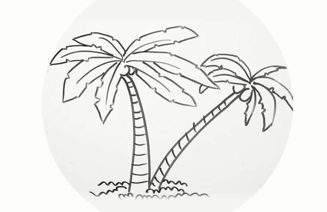 椰子树图片简笔画