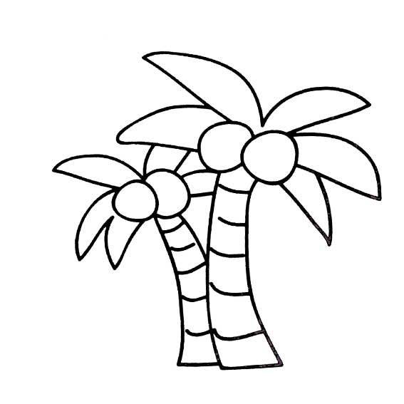 椰子树图片简笔画