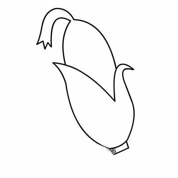 玉米简笔画