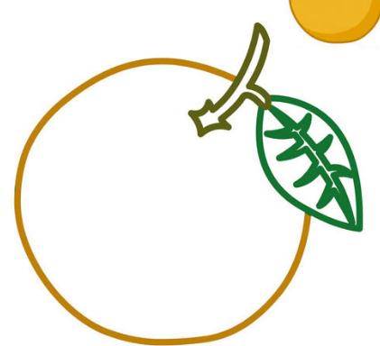 橘子的简笔画