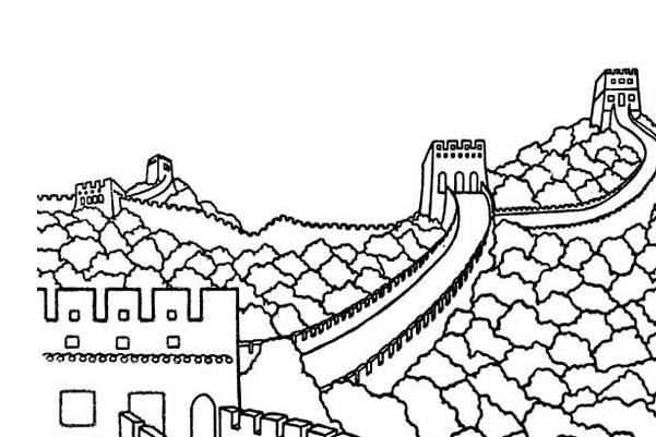 长城图片绘画