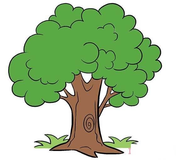 儿童画大树的画法
