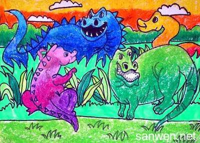 恐龙简笔画大全带颜色