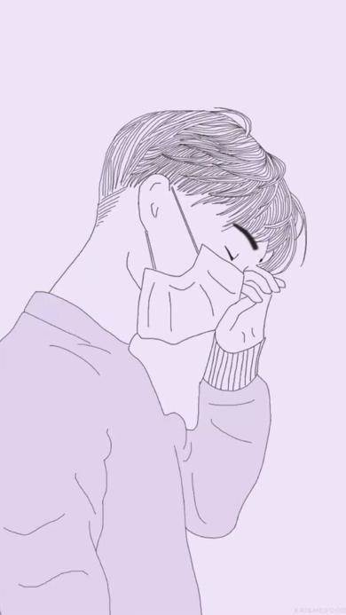 戴口罩简笔画