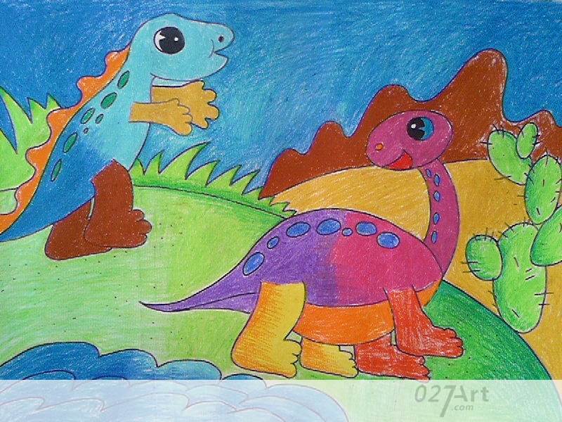 恐龙简笔画大全带颜色